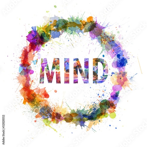 Illustration: Mind concept, watercolor splashes as a sign Mind concept, watercolor splashes as a sign