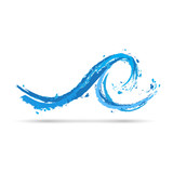 Abstract blue wave
