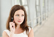 Portrait of smiling beautiful young businesswoman