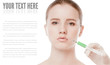 Cosmetic botox injection in face