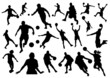 Football and Basketball Silhouettes