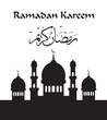 Mosque on white background