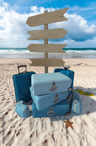 Illustration: Beach vacations directions Beach vacations directions