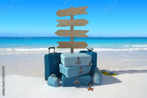 Illustration: Beach vacations directions Beach vacations directions