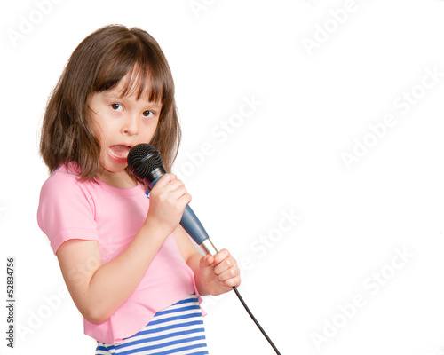 Photo: Asian Child with microphone Asian Child with microphone