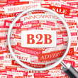 B2B. Word cloud concept illustration.  