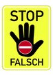 Falschfahrerschild Solo