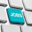 Illustration: Computer keyboard with job button Computer keyboard with job button
