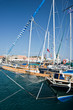 Voiliers dans le port de Rhodes, Grèce