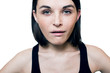 girl with unhappy expression