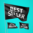 Best seller - black vector flags