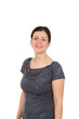 Foto: nice woman with gray blouse, portrait in studio nice woman with gray blouse, portrait in studio