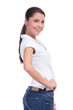 Casual Woman With Hands On Hip