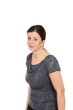 Foto: nice woman with gray blouse, portrait in studio nice woman with gray blouse, portrait in studio