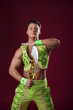 Portrait of dancer posing in oriental costume