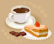 cup of coffee and a cake