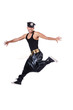 Rap dancer isolated on the white