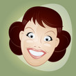 retro cartoon woman