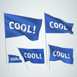 Cool - blue vector flags