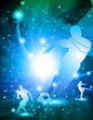 Shiny abstract soccer background
