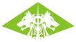 Green wolf pyramid