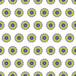 pattern spirale blu giallo