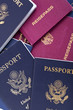 American & German Passports Background