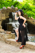 Elegant woman in park