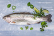 Delicious trout. Seafood.