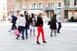 Photo: Menschen in der Stadt in Bewegungsunschärfe Menschen in der Stadt in Bewegungsunschärfe