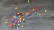 canvas print picture - confetti on a table