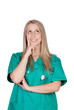 Photo: Pensive medical girl Pensive medical girl