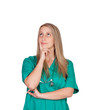 Pensive medical girl