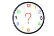 Illustration: Wall Clock with Question Mark Wall Clock with Question Mark