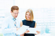 Two young business collegues.