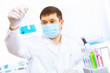 Young male scientist working in laboratory