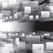Abstract grayscale virtual perspective background.