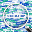 INFORMATION. Word cloud concept illustration.  