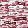 LEARN. Word cloud concept illustration.  