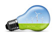 wind turbine in bulb isolated on white