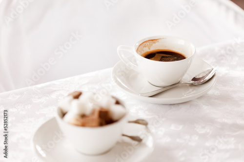 Photo: coffee with sugar coffee with sugar