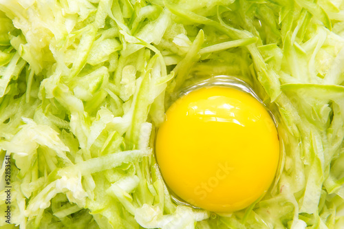 Photo: Grated zucchini with egg Grated zucchini with egg