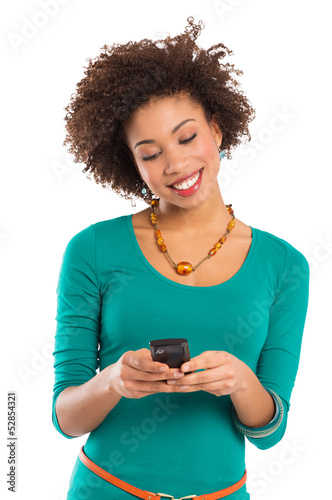 Photo: Young Woman Writing Sms Young Woman Writing Sms