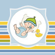 Vector: baby boy shower card baby boy shower card