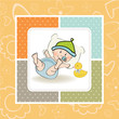 Vector: baby boy shower card baby boy shower card