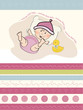Vector: baby girl shower card baby girl shower card