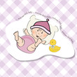 Vector: baby girl shower card baby girl shower card