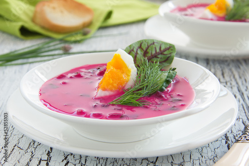 Photo: Cold borscht - speciality for hot days. Cold borscht - speciality for hot days.