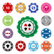 Vector: gambling chips gambling chips