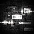 PROFIT. Word cloud concept illustration.  